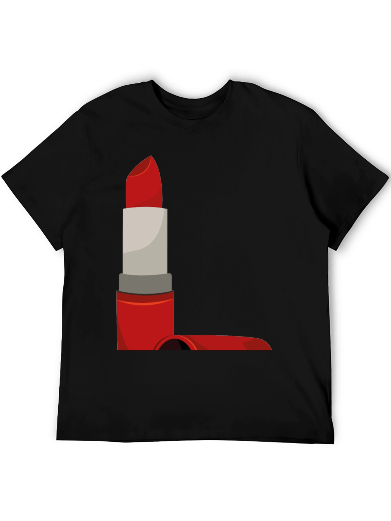 Lipstick Graphic Tee - Bold & Stylish Black T-Shirt
