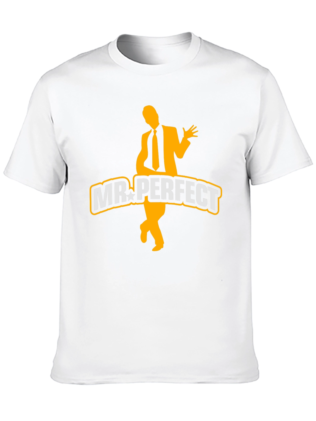 Mr. Perfect Graphic Tee - Black Cotton Blend T-Shirt