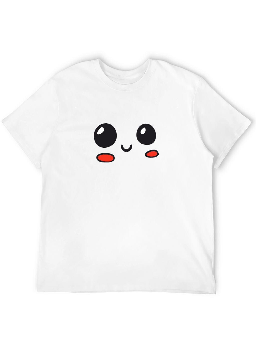 Cute Kawaii Face Black T-Shirt