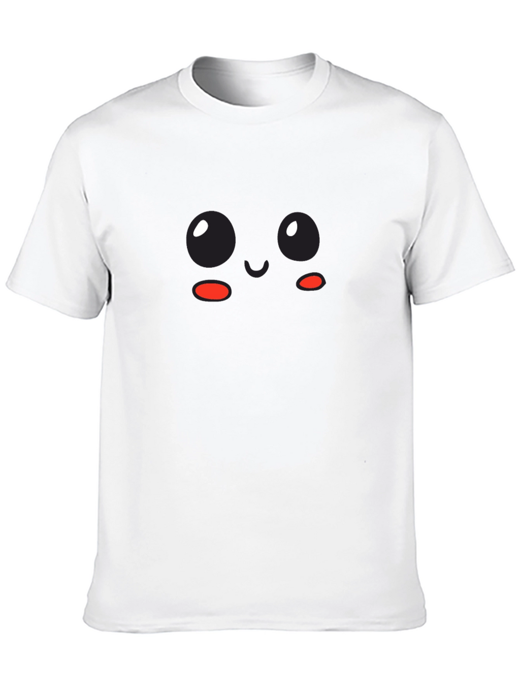 Cute Kawaii Face Black T-Shirt