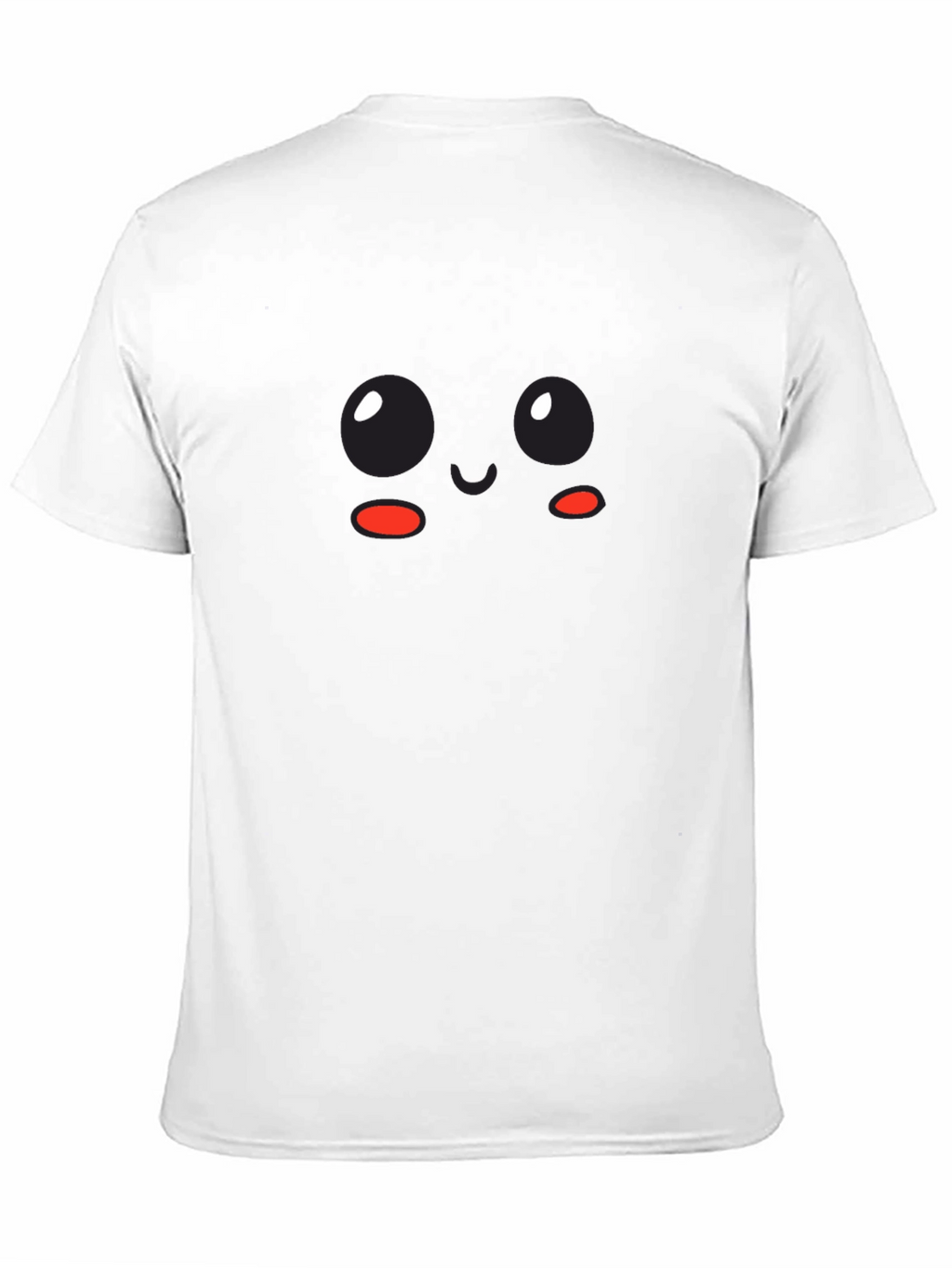 Cute Kawaii Face Black T-Shirt