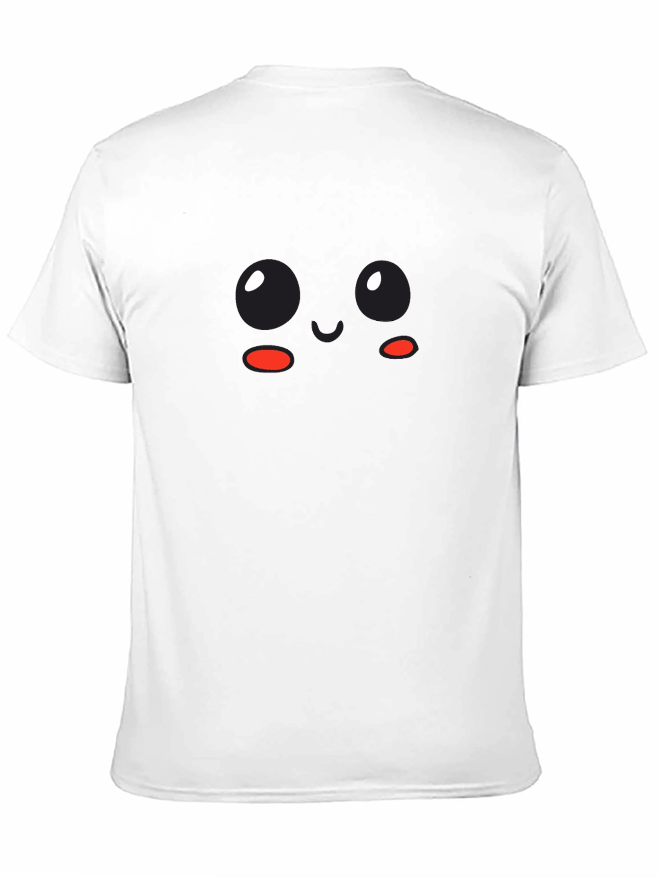 Cute Kawaii Face Black T-Shirt
