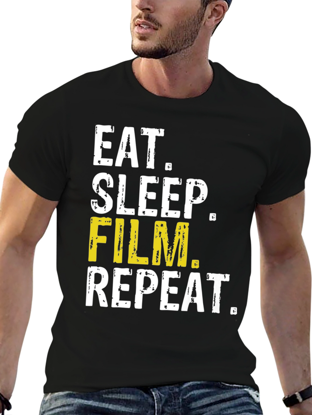 Eat Sleep Film Repeat T-Shirt