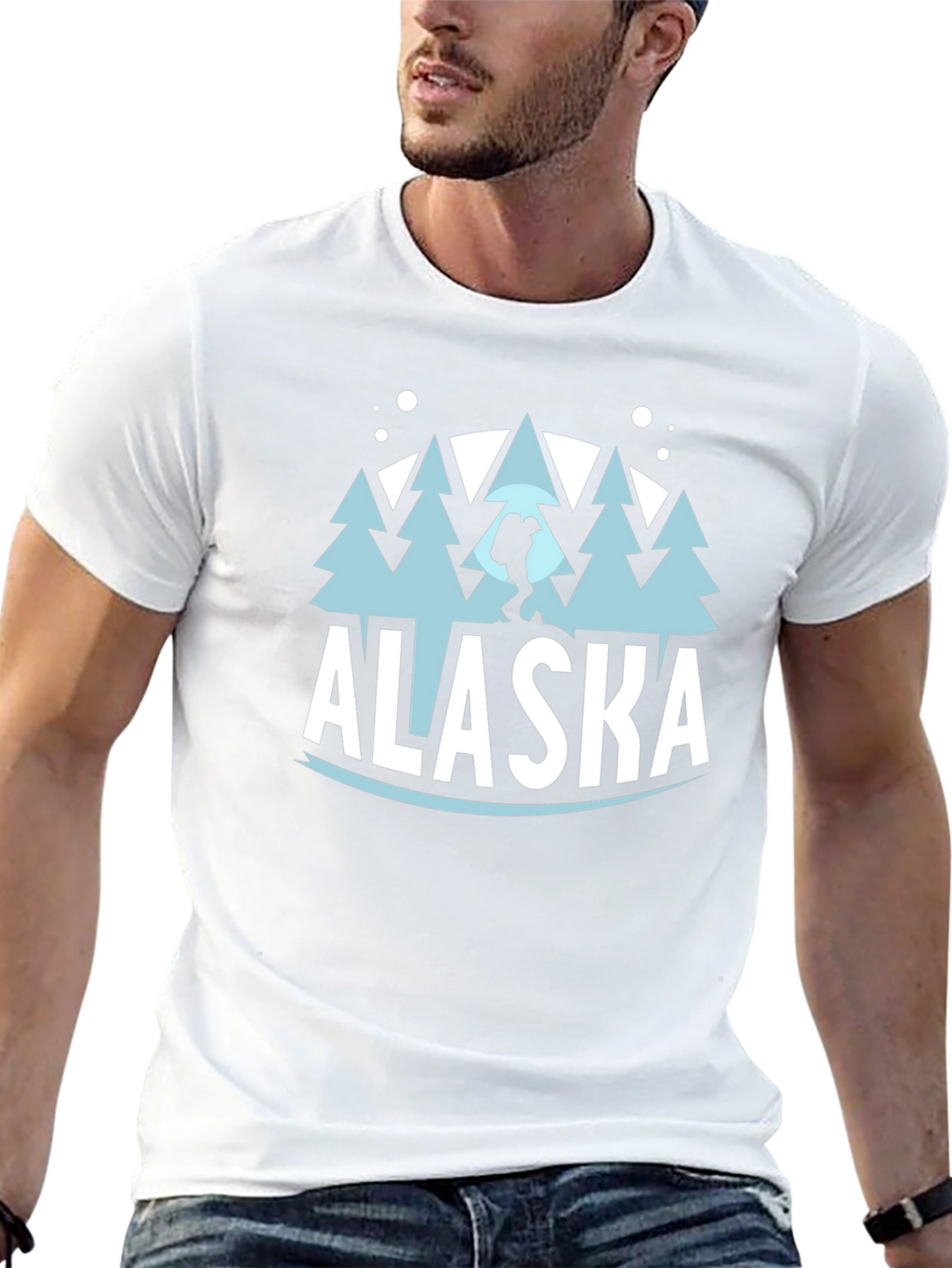 Alaska Graphic Print Crew Neck T-Shirt