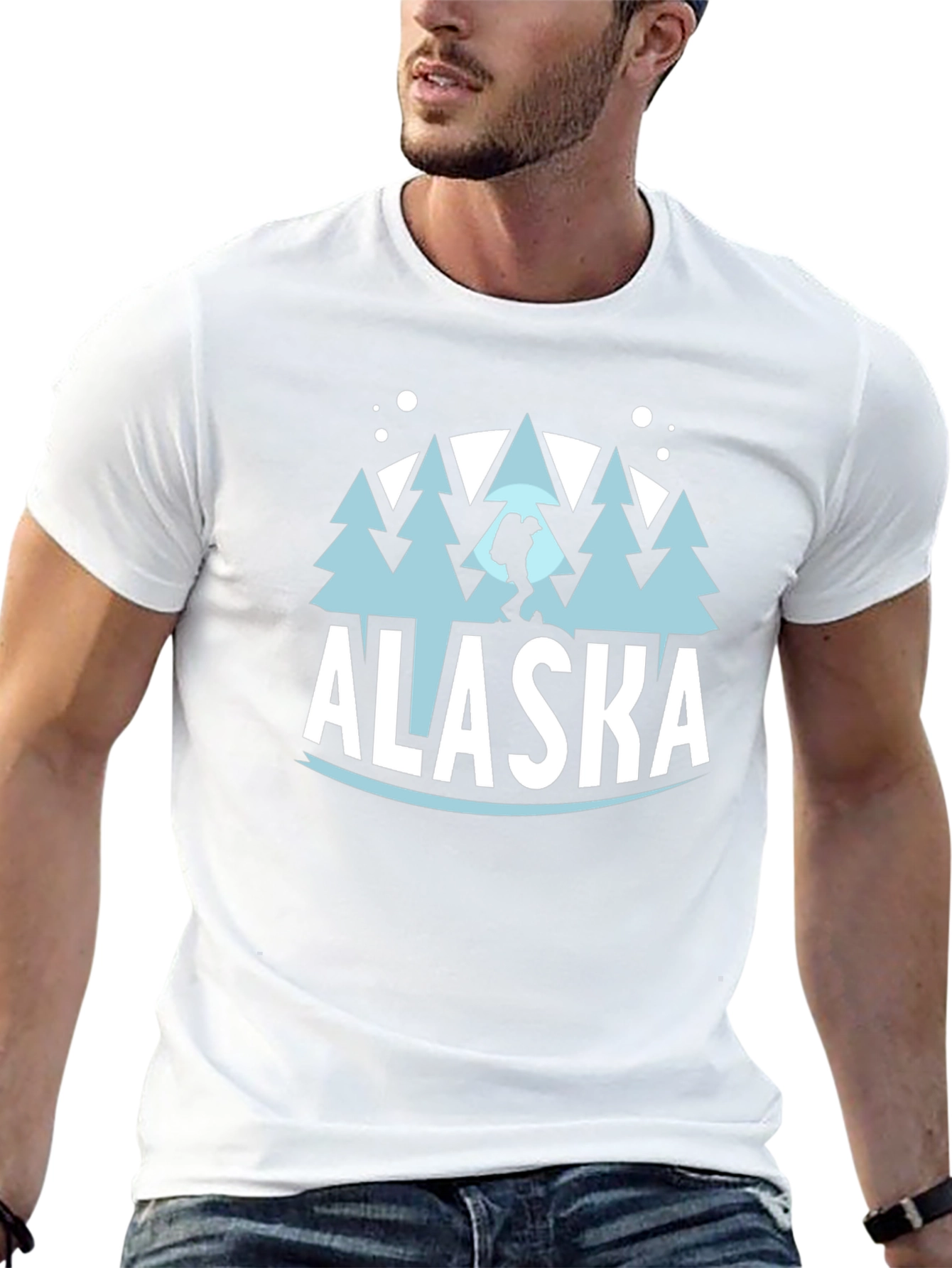 Alaska Graphic Print Crew Neck T-Shirt