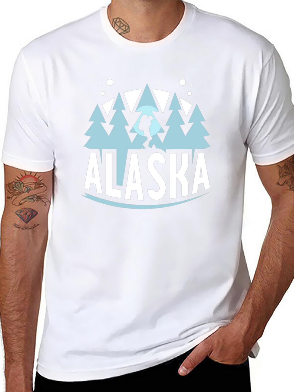 Alaska Graphic Print Crew Neck T-Shirt