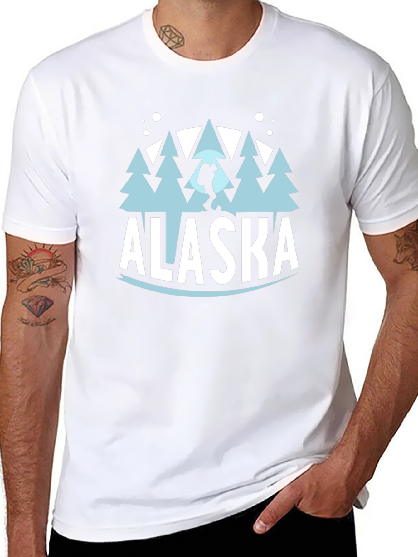 Alaska Graphic Print Crew Neck T-Shirt