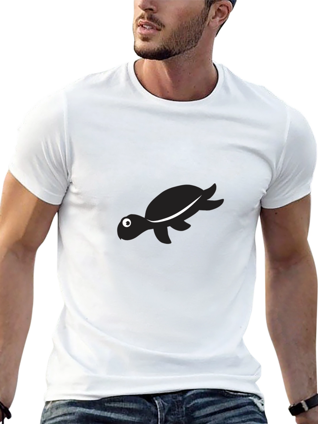 Black Turtle Tee - Casual Comfort