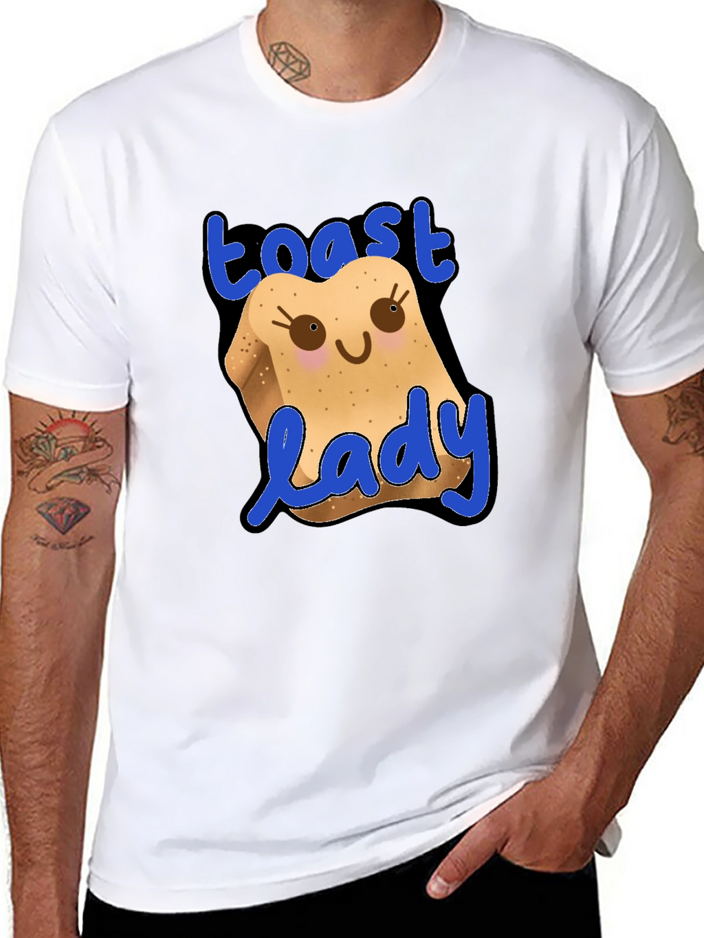 Toast Lady Funny Graphic T-Shirt