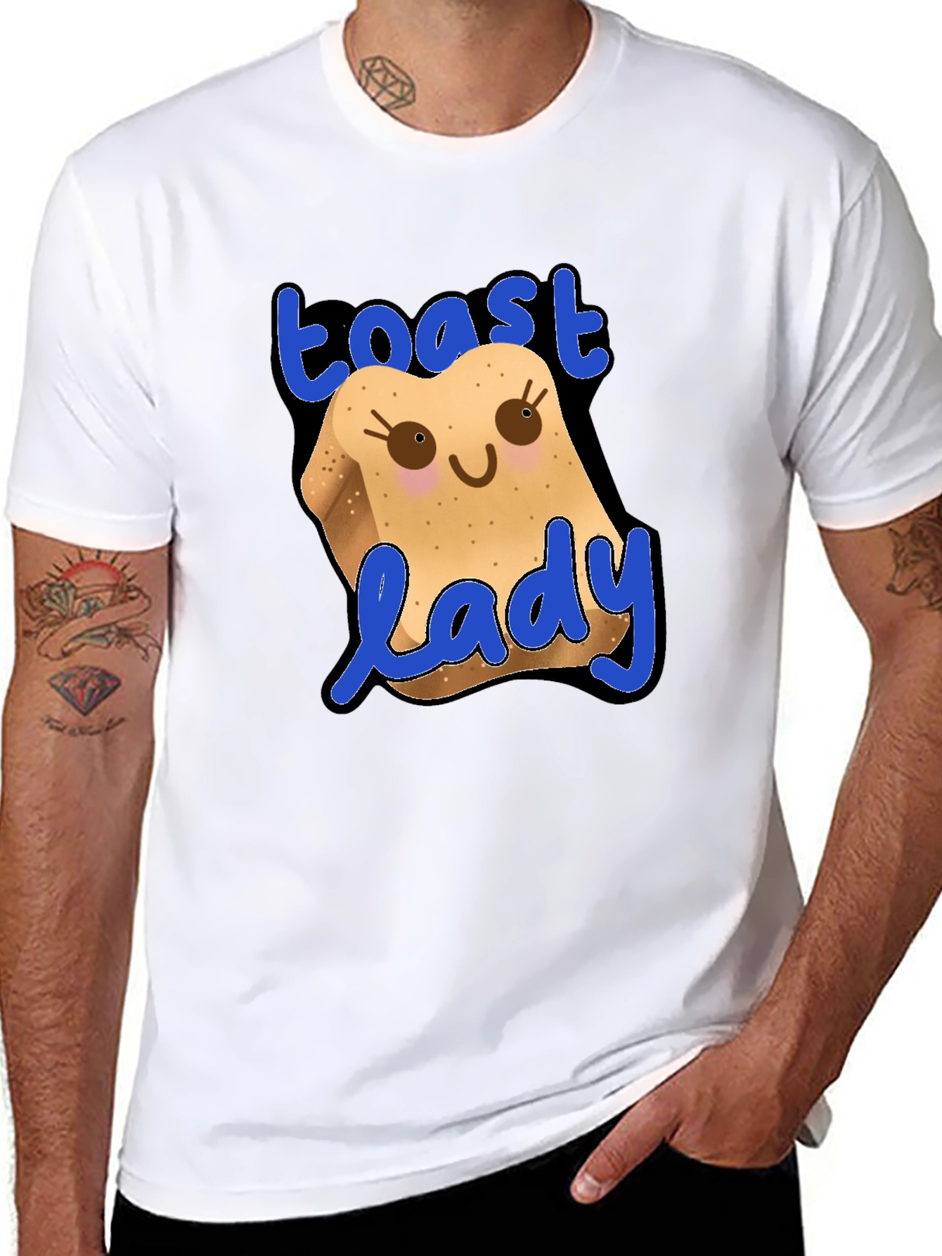 Toast Lady Funny Graphic T-Shirt