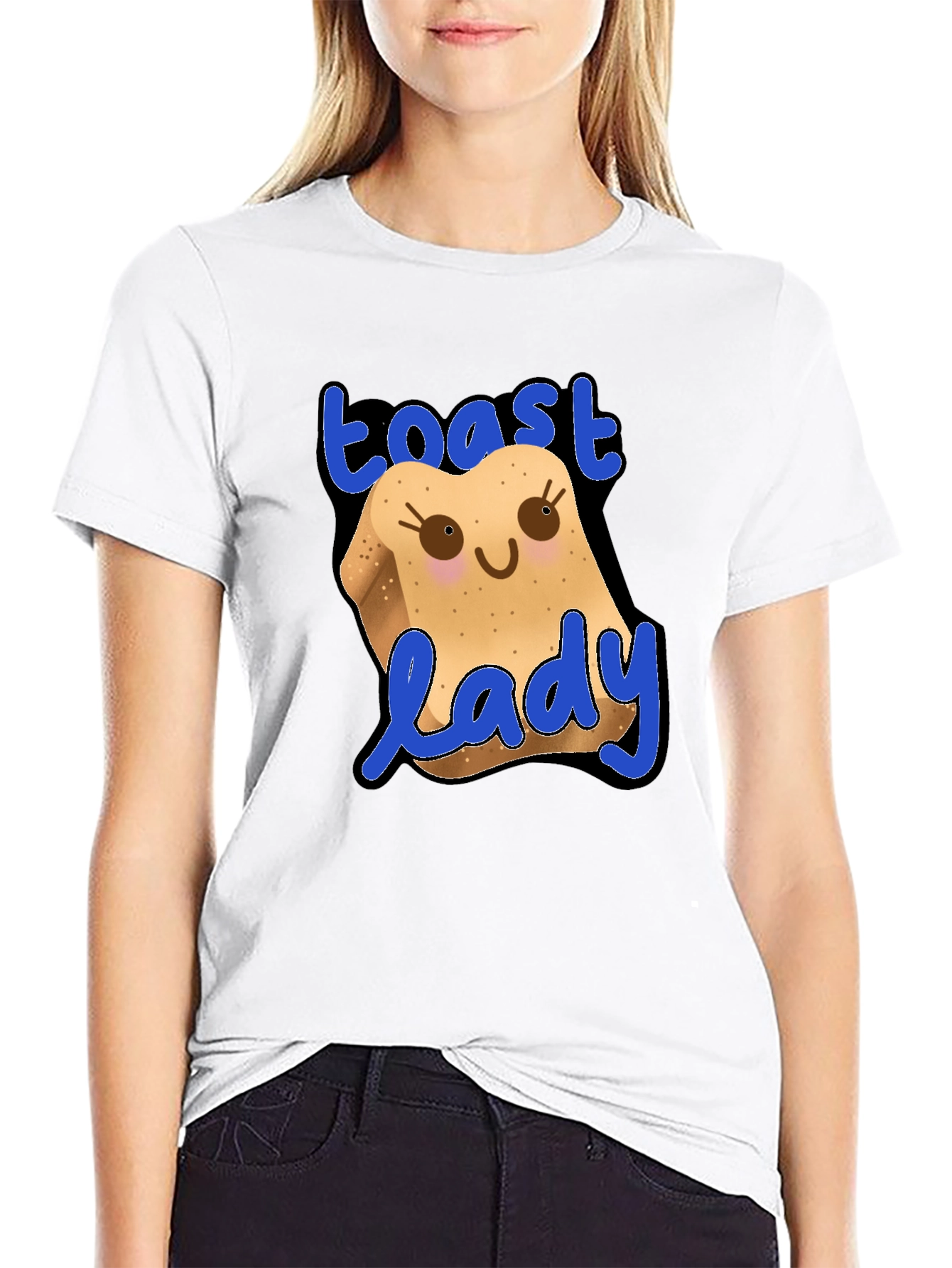 Toast Lady Funny Graphic T-Shirt