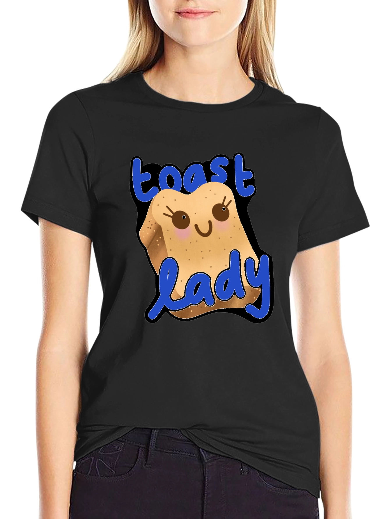 Toast Lady Funny Graphic T-Shirt
