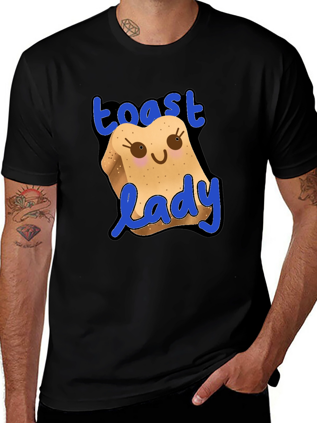 Toast Lady Funny Graphic T-Shirt