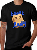 Toast Lady Funny Graphic T-Shirt