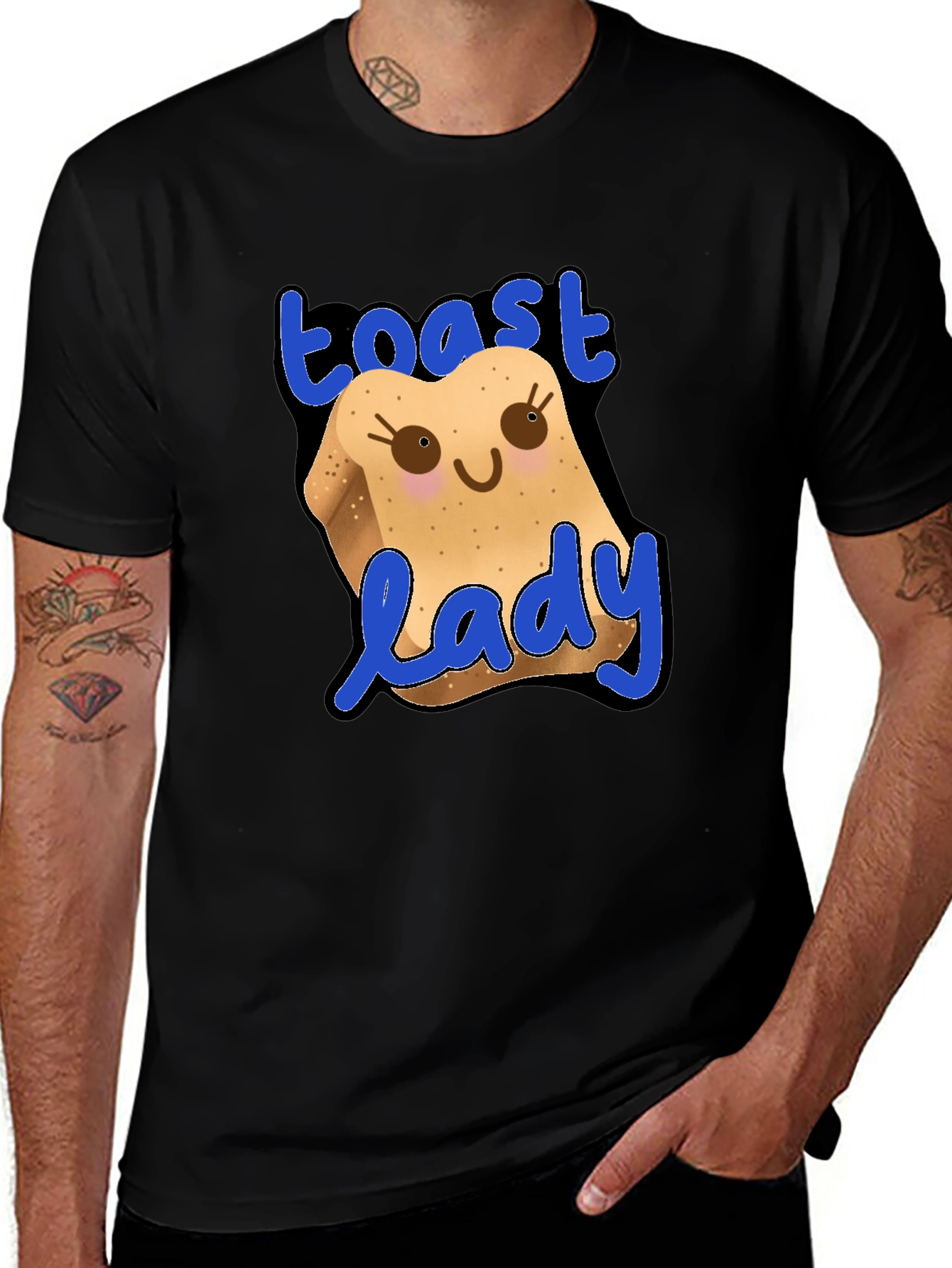 Toast Lady Funny Graphic T-Shirt