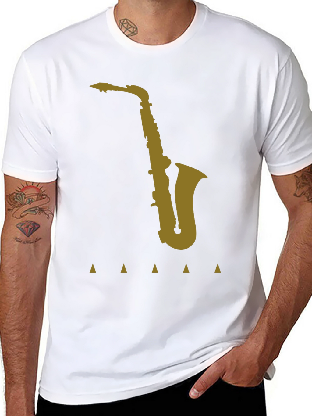 Saxophone Graphic Tee - Classic Music Lover Shirt