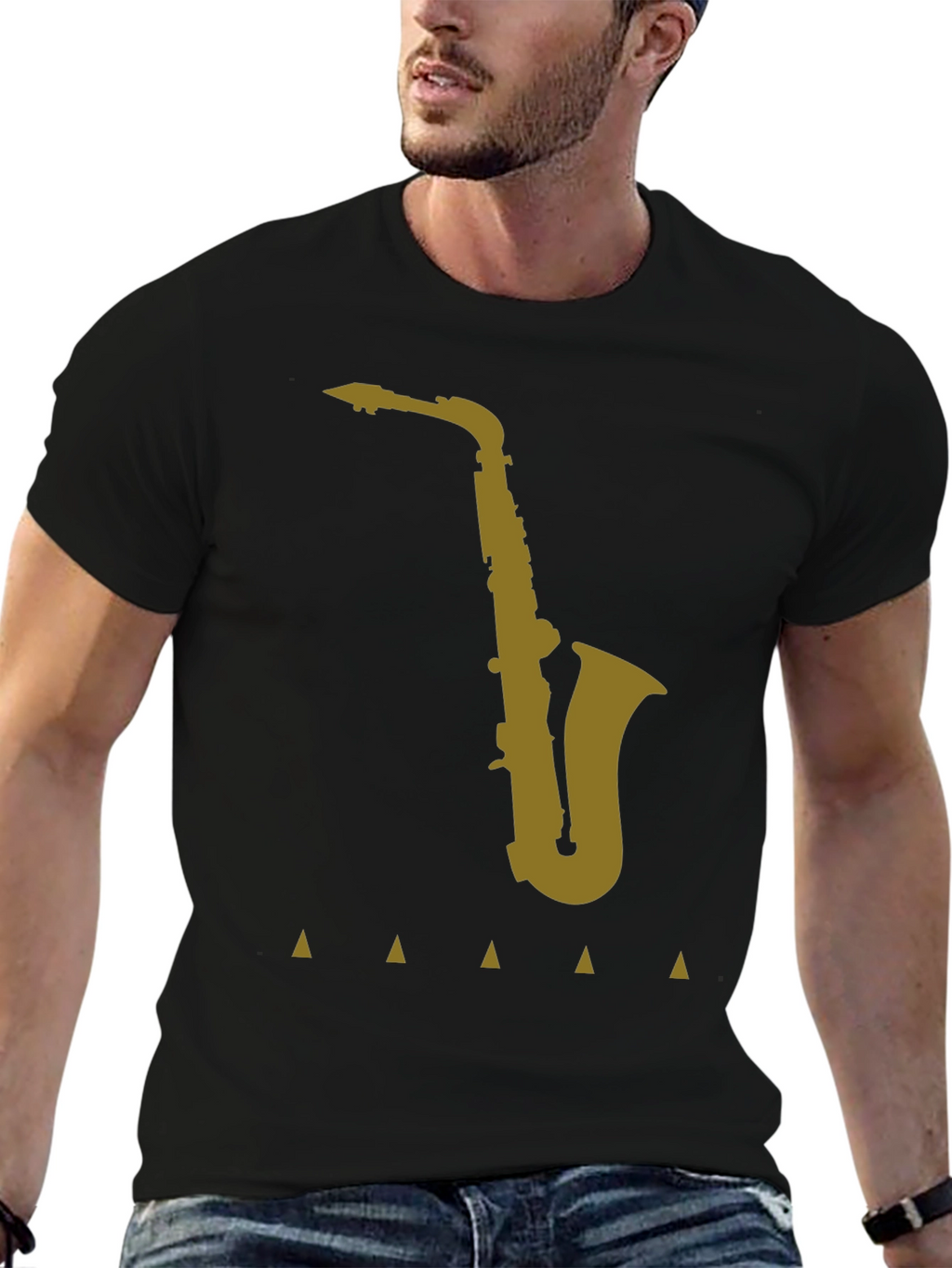 Saxophone Graphic Tee - Classic Music Lover Shirt
