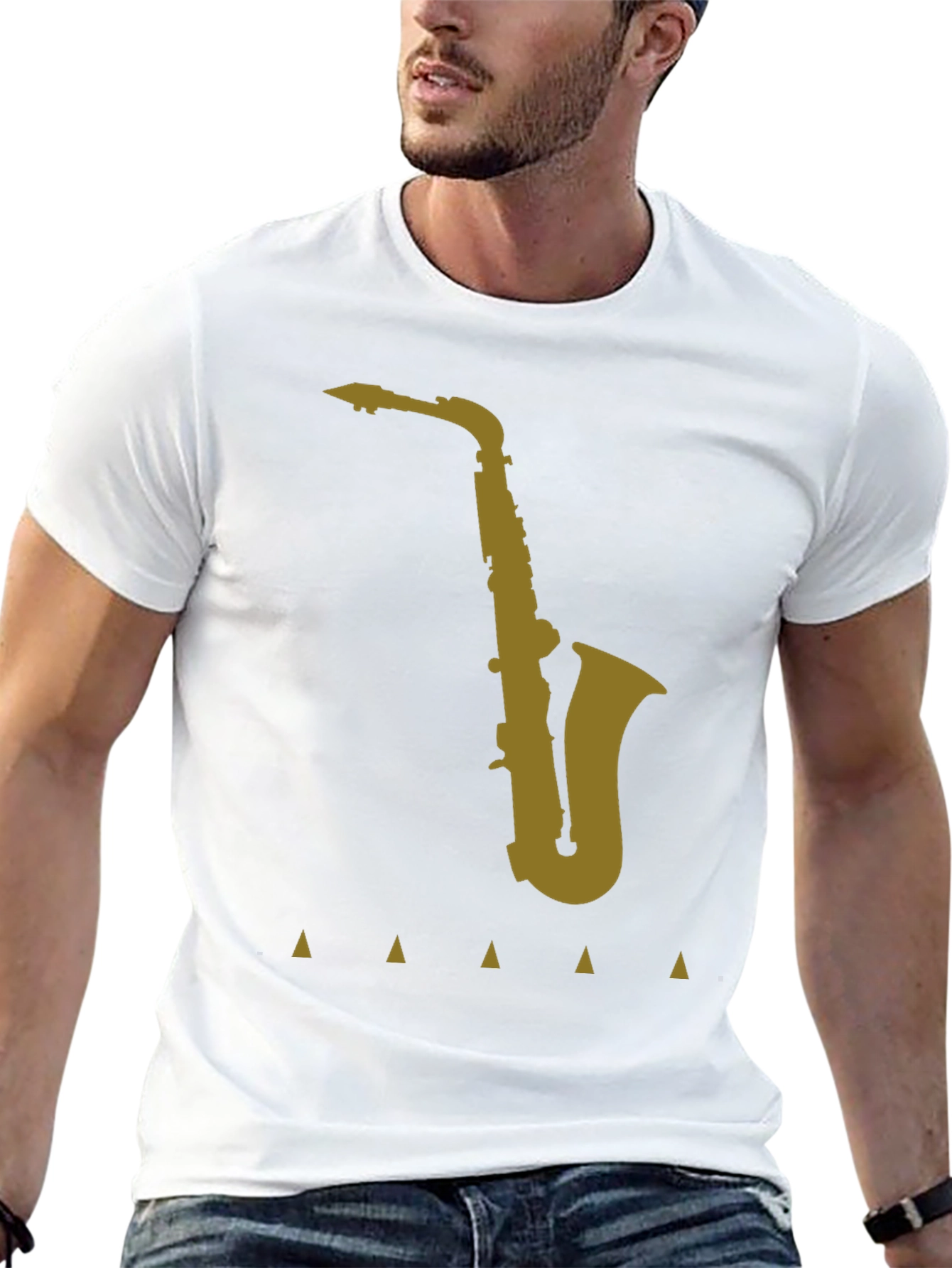 Saxophone Graphic Tee - Classic Music Lover Shirt