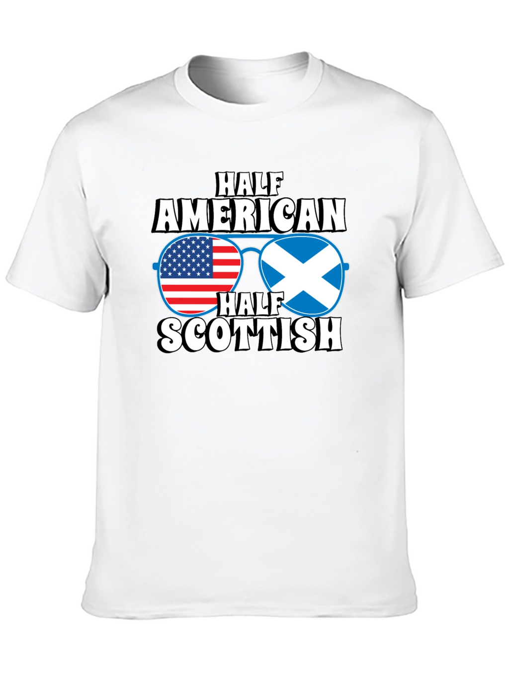 Half American Half Scottish Graphic T-Shirt