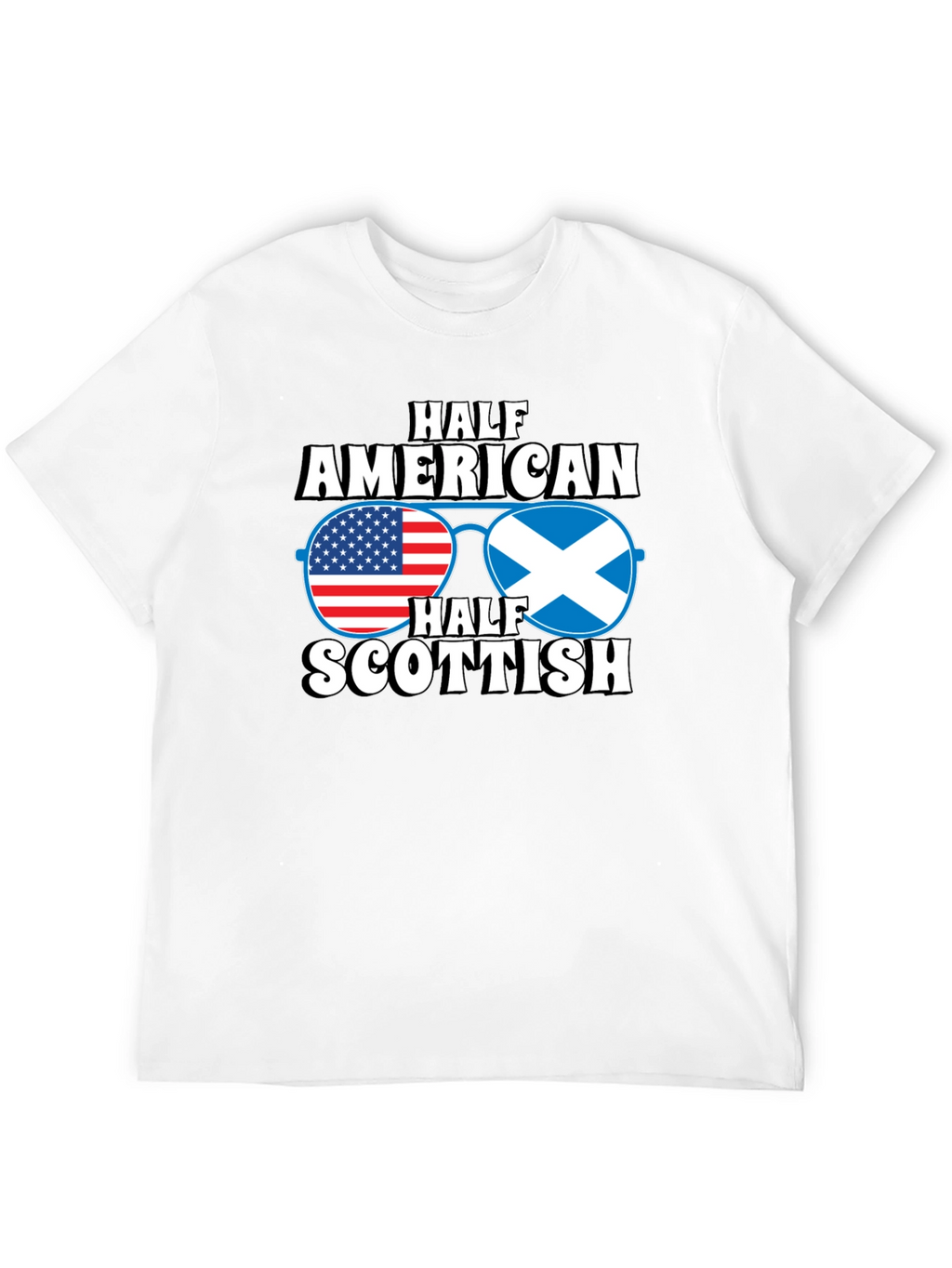 Half American Half Scottish Graphic T-Shirt