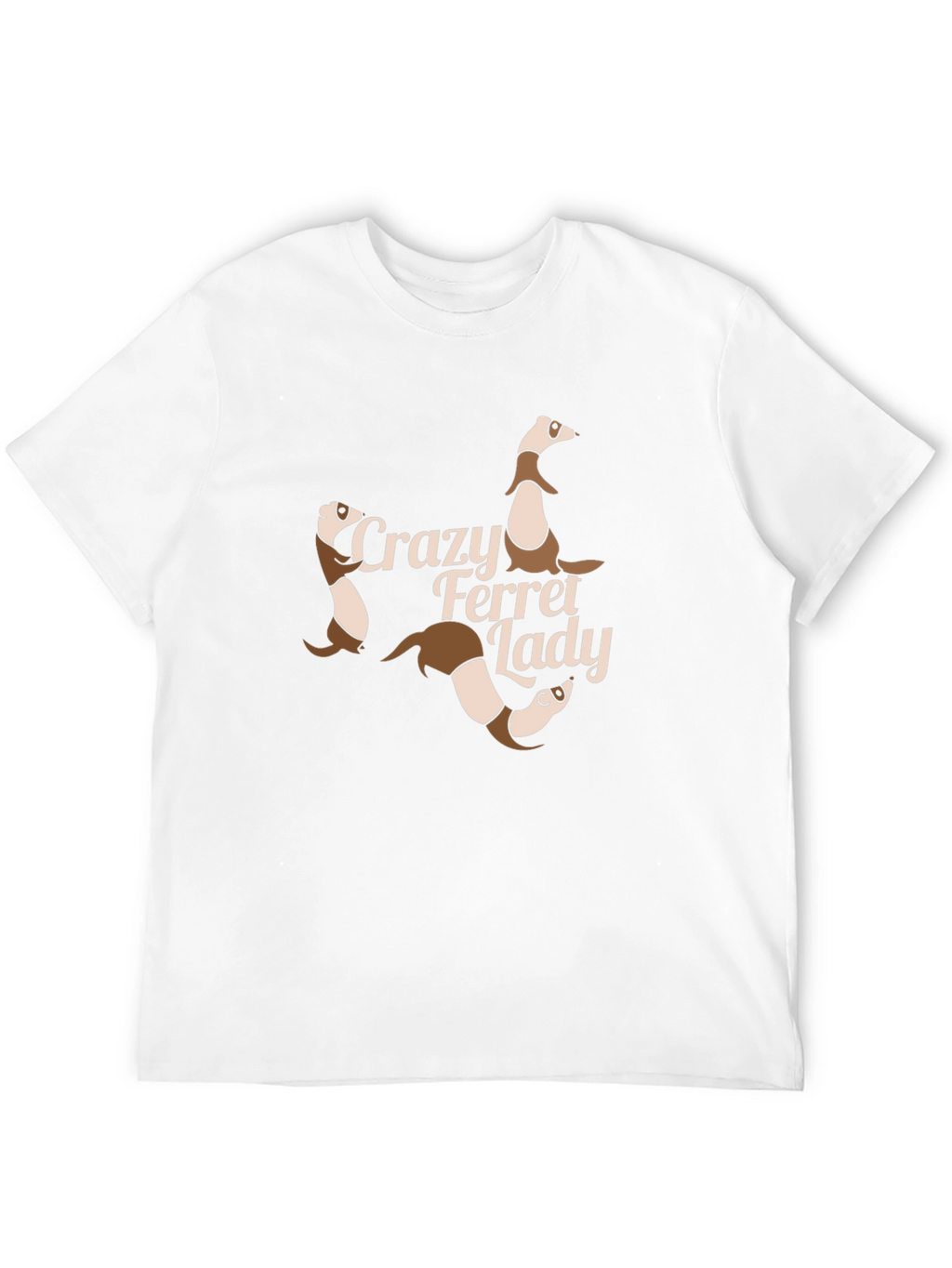 Crazy Ferret Lady Graphic T-Shirt - Black