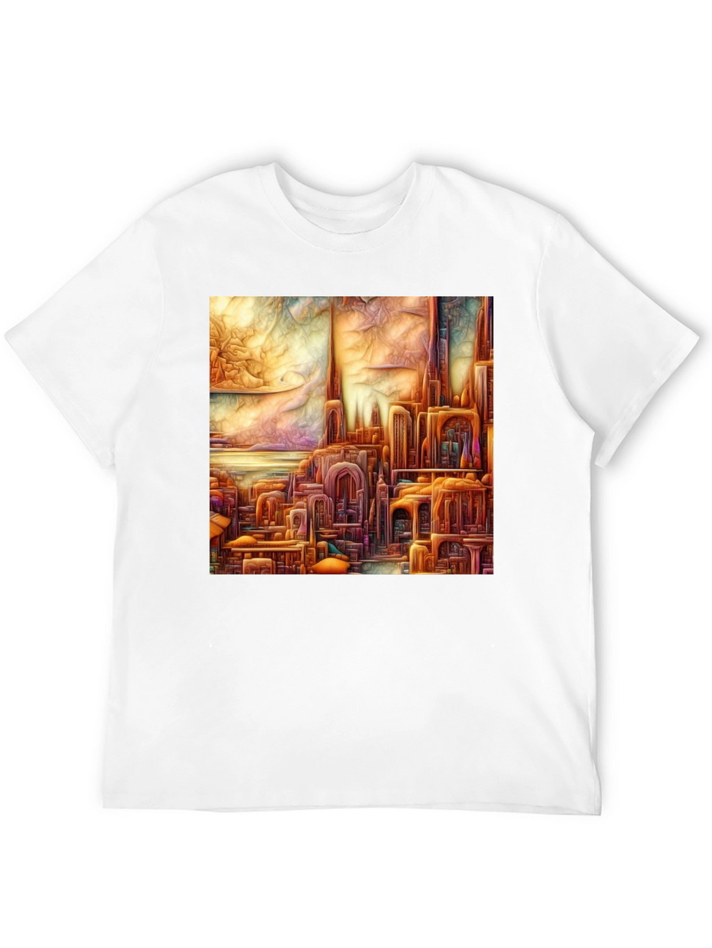 Art Nouveau Cityscape Graphic Tee