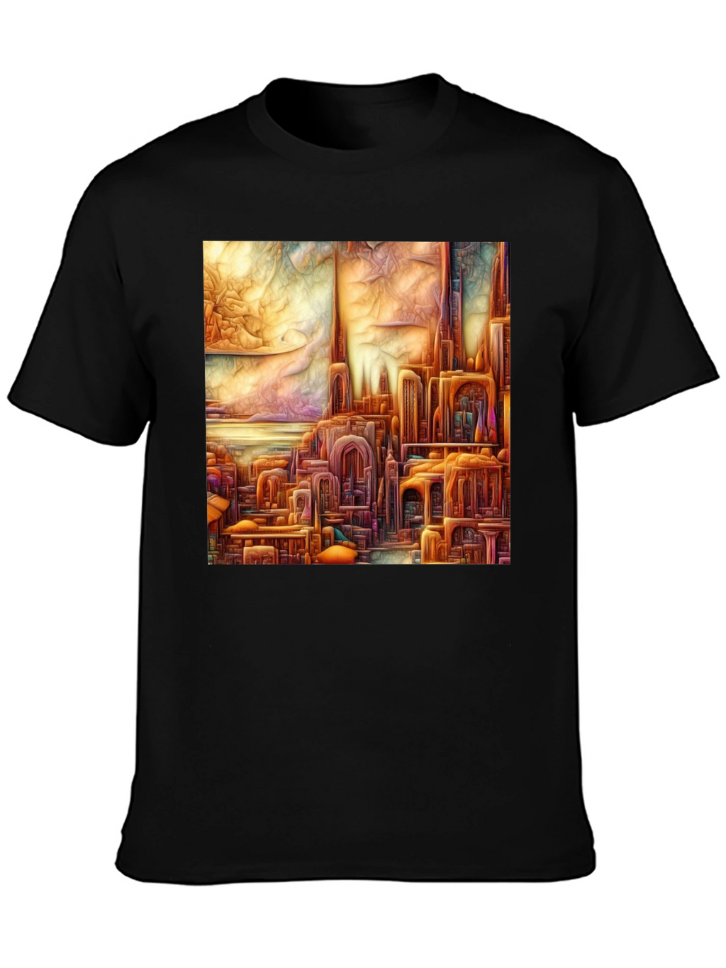 Art Nouveau Cityscape Graphic Tee