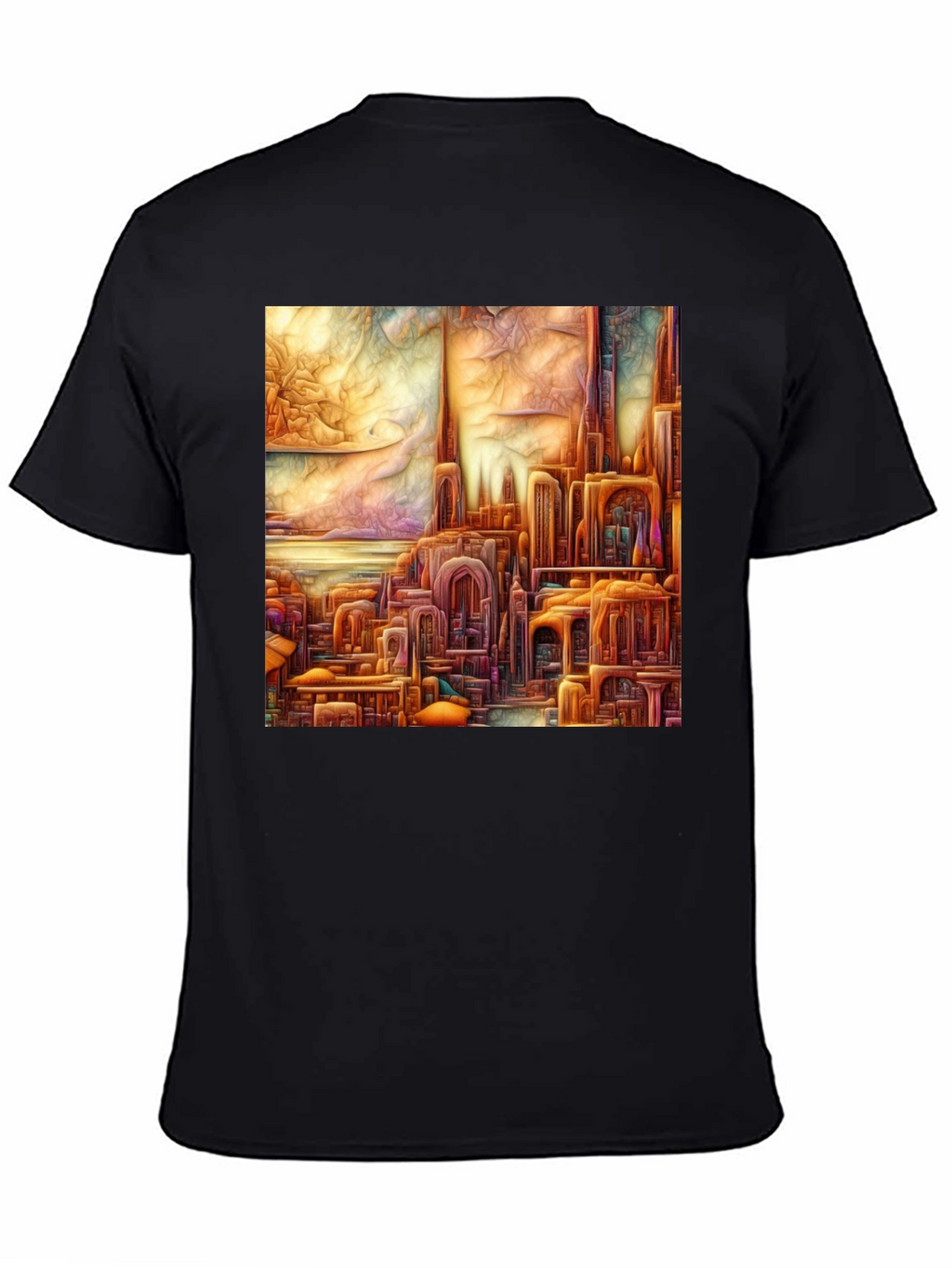 Art Nouveau Cityscape Graphic Tee