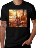 Art Nouveau Cityscape Graphic Tee