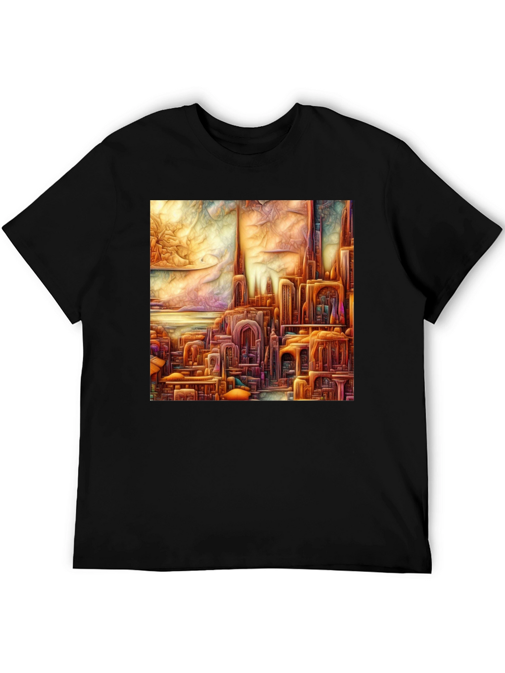 Art Nouveau Cityscape Graphic Tee