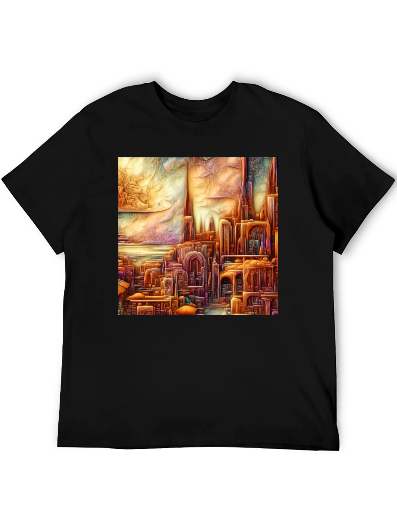 Art Nouveau Cityscape Graphic Tee