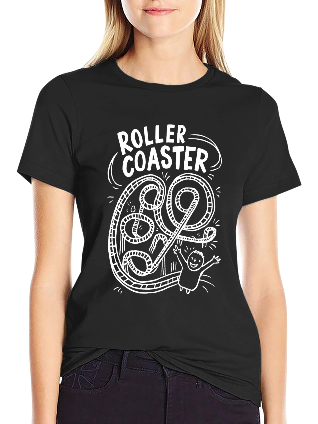 Roller Coaster Graphic Tee - Thrill Ride T-Shirt