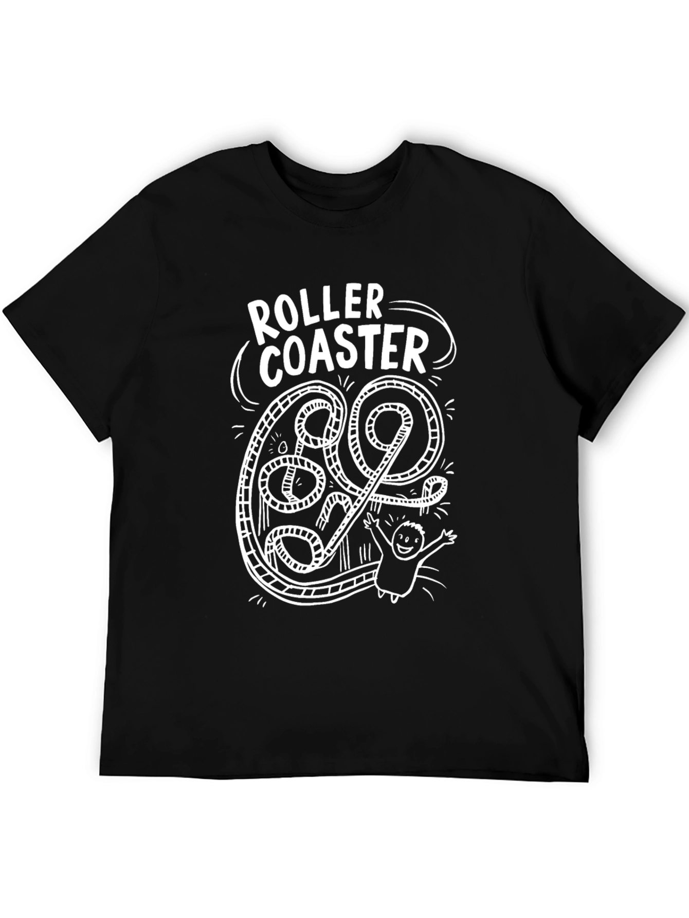 Roller Coaster Graphic Tee - Thrill Ride T-Shirt