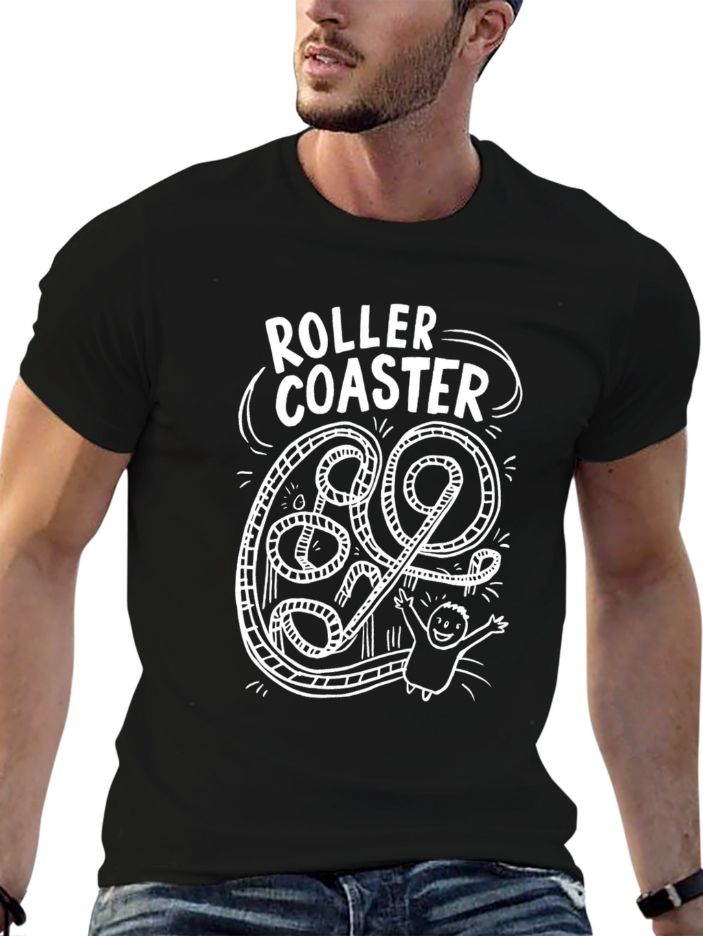 Roller Coaster Graphic Tee - Thrill Ride T-Shirt