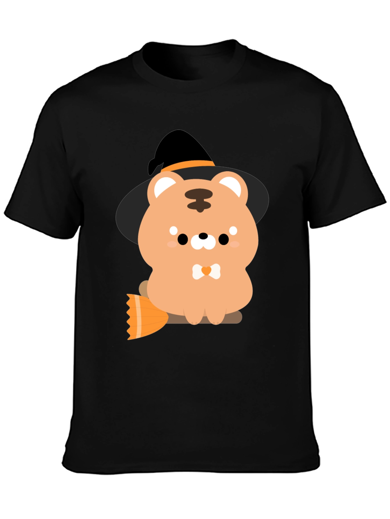 Cute Halloween Bear Witch Graphic Tee