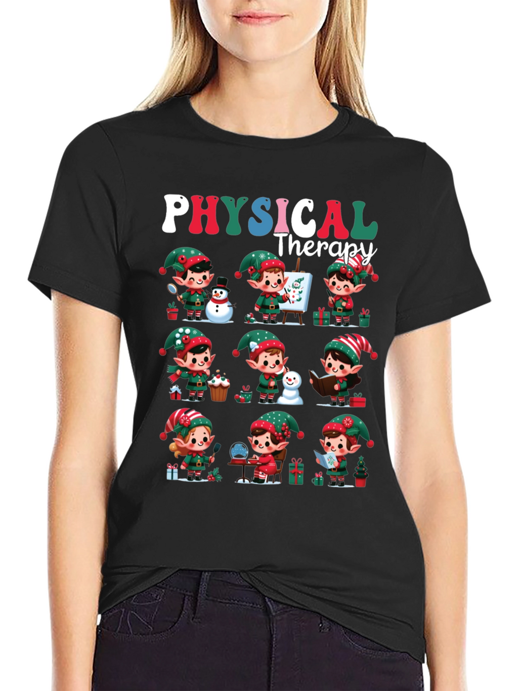 Christmas Physical Therapy Elf T-Shirt
