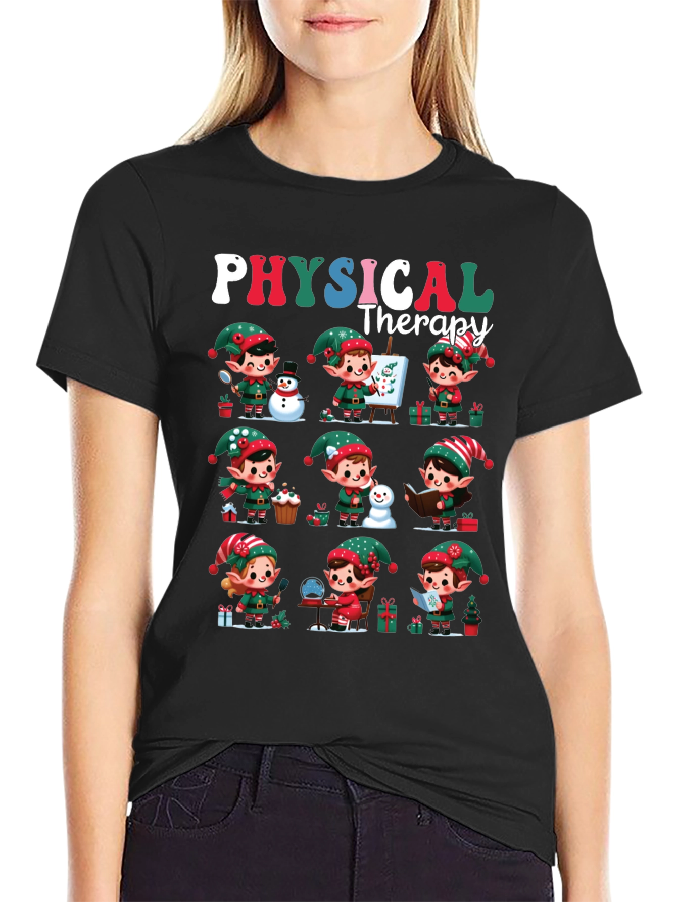 Christmas Physical Therapy Elf T-Shirt