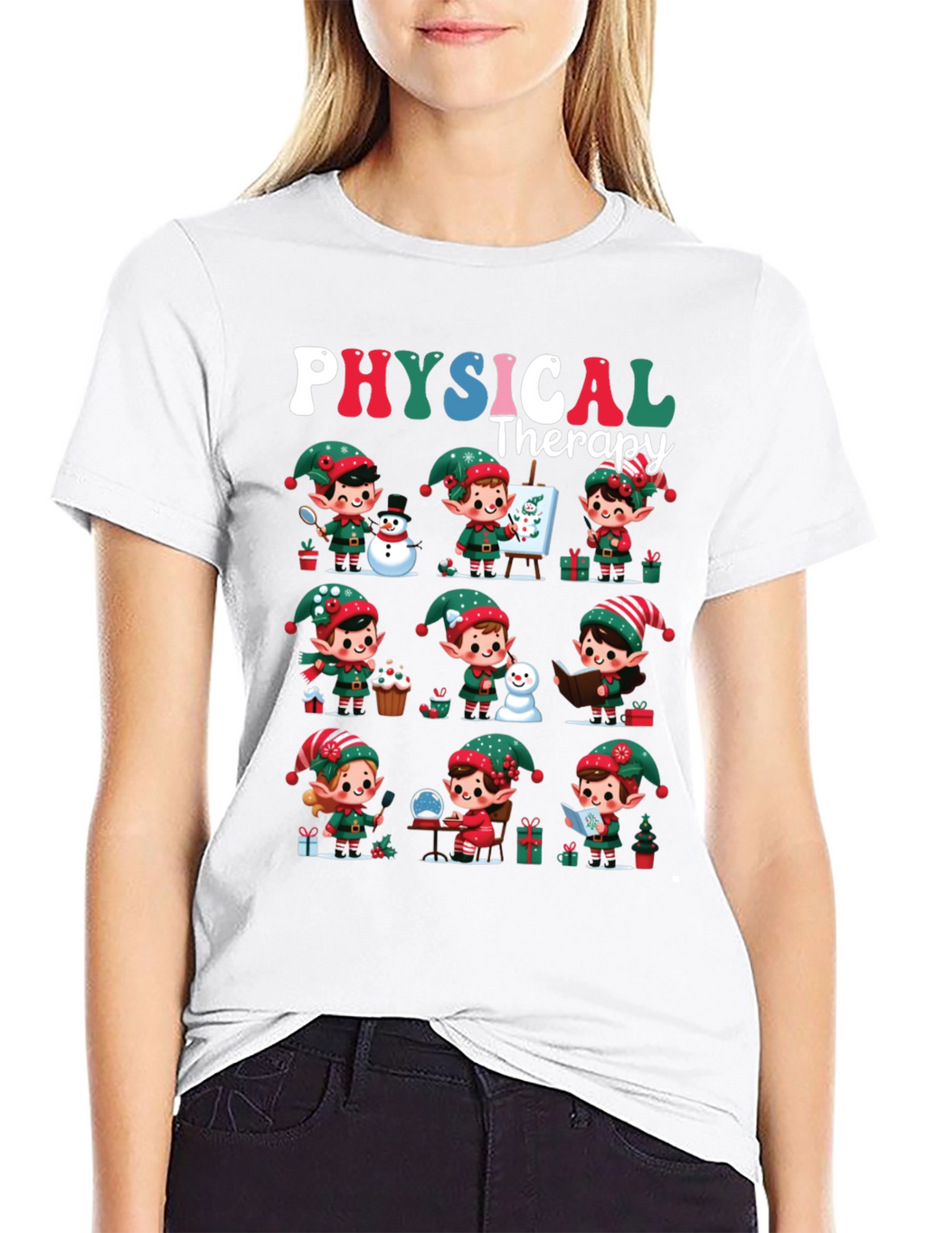 Christmas Physical Therapy Elf T-Shirt