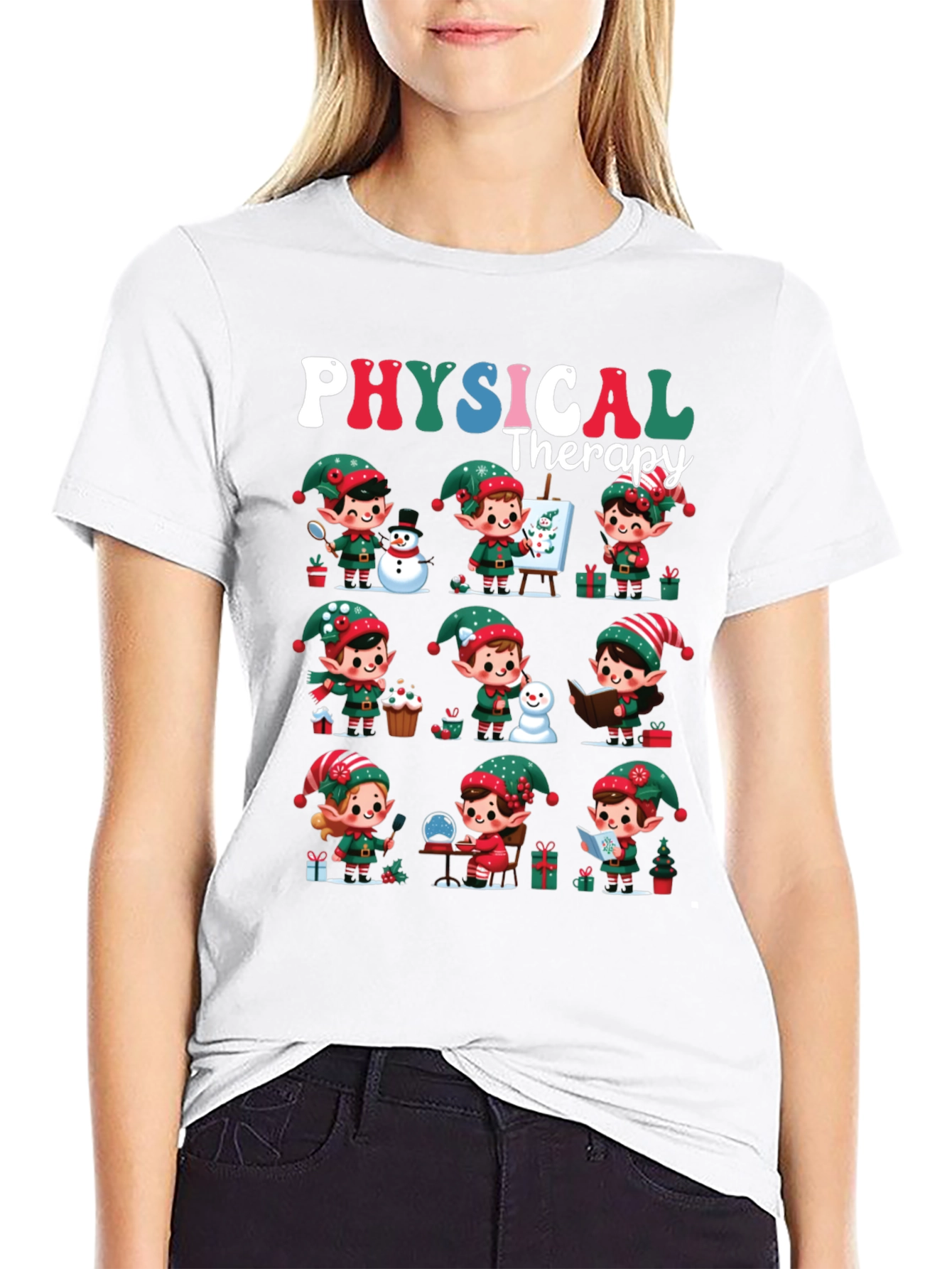 Christmas Physical Therapy Elf T-Shirt