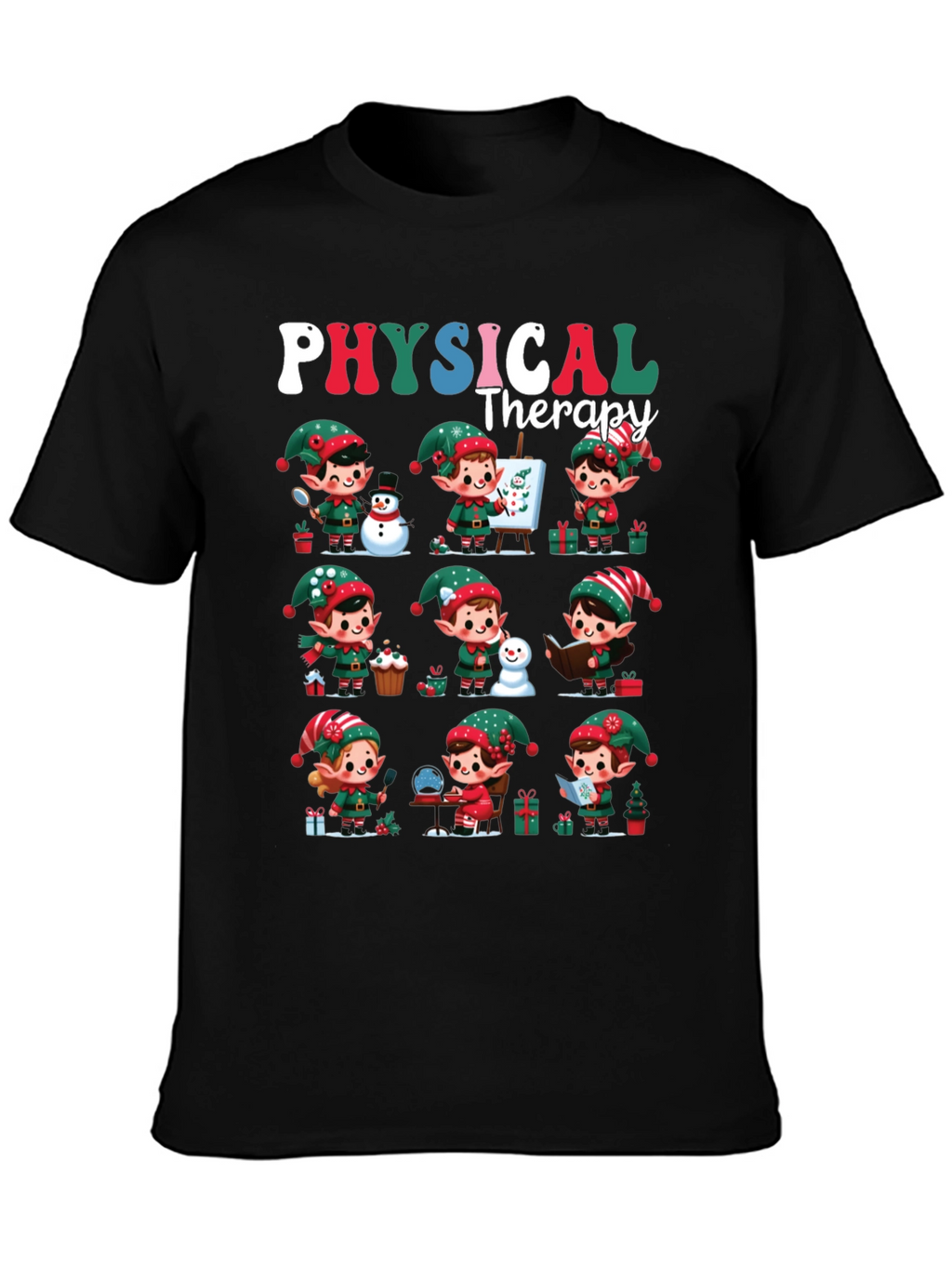 Christmas Physical Therapy Elf T-Shirt