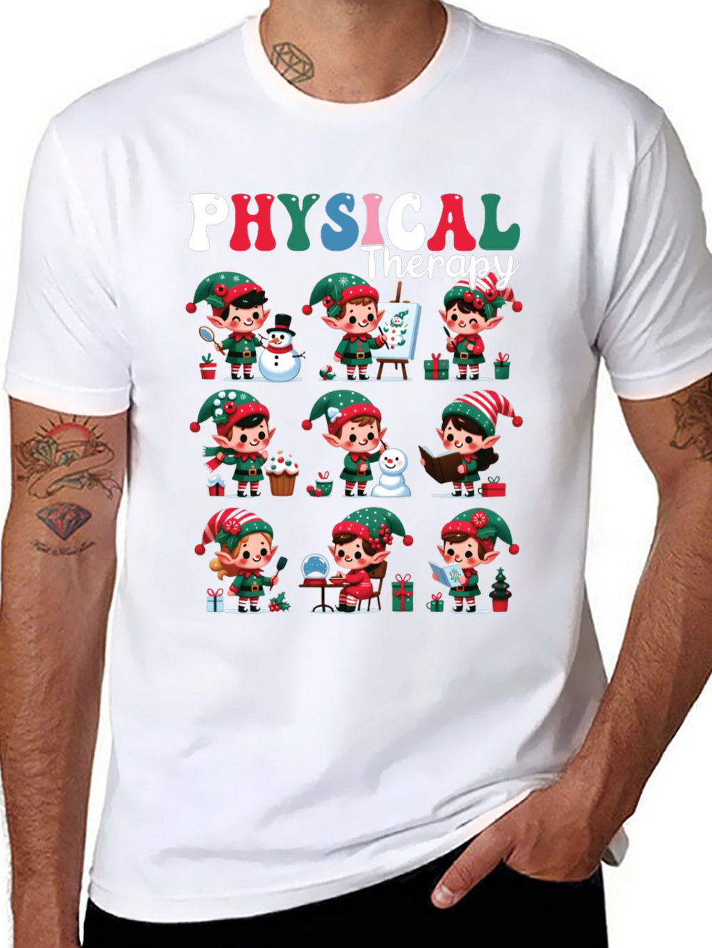 Christmas Physical Therapy Elf T-Shirt