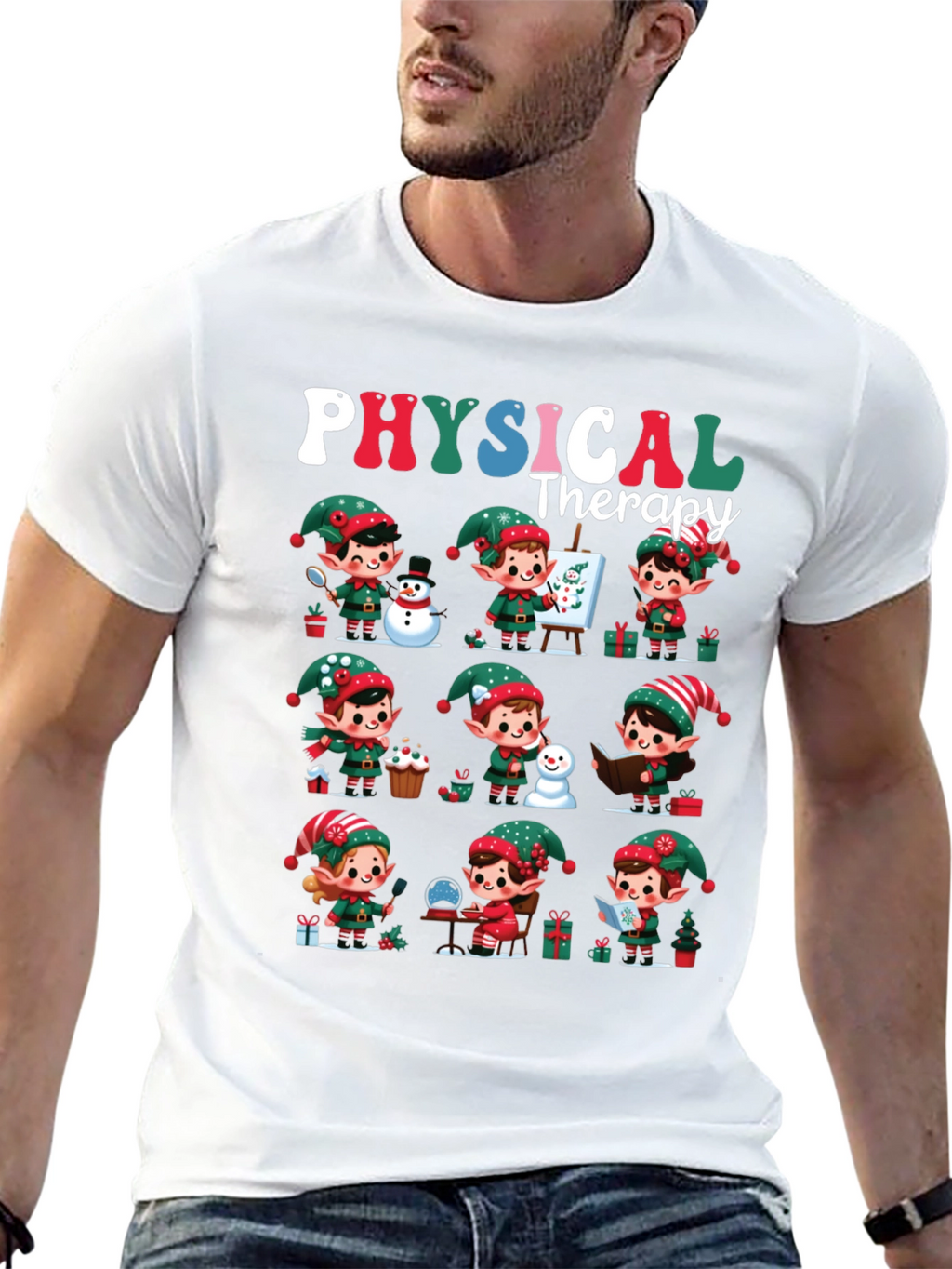 Christmas Physical Therapy Elf T-Shirt