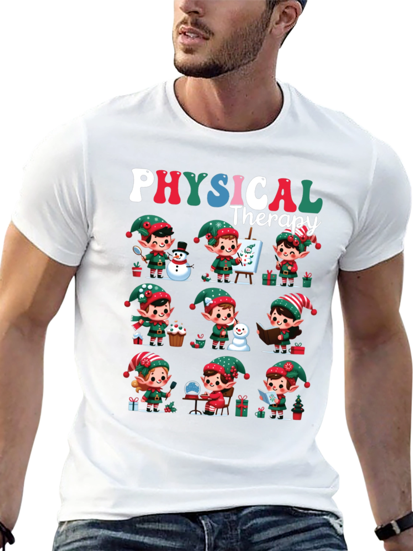 Christmas Physical Therapy Elf T-Shirt