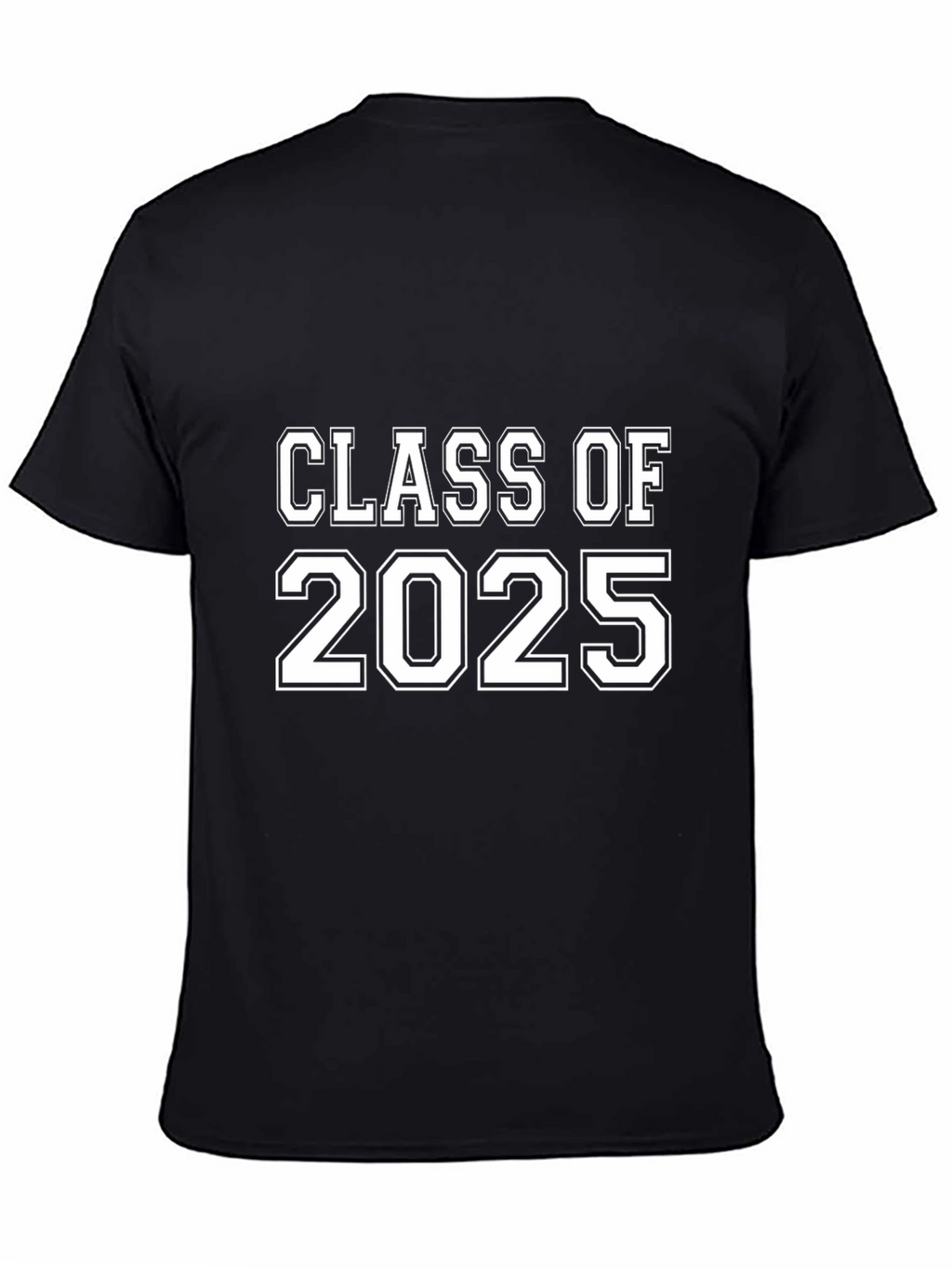 Class of 2025 Graduation T-Shirt - Black Cotton Tee