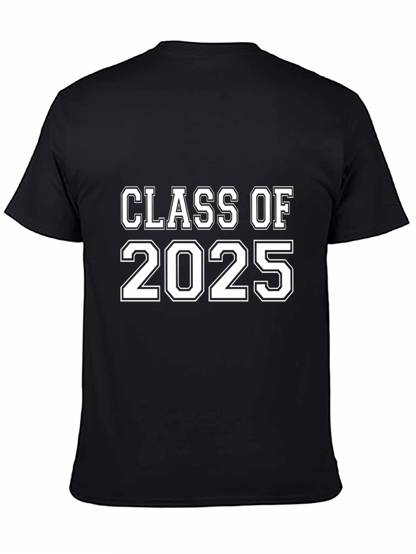 Class of 2025 Graduation T-Shirt - Black Cotton Tee
