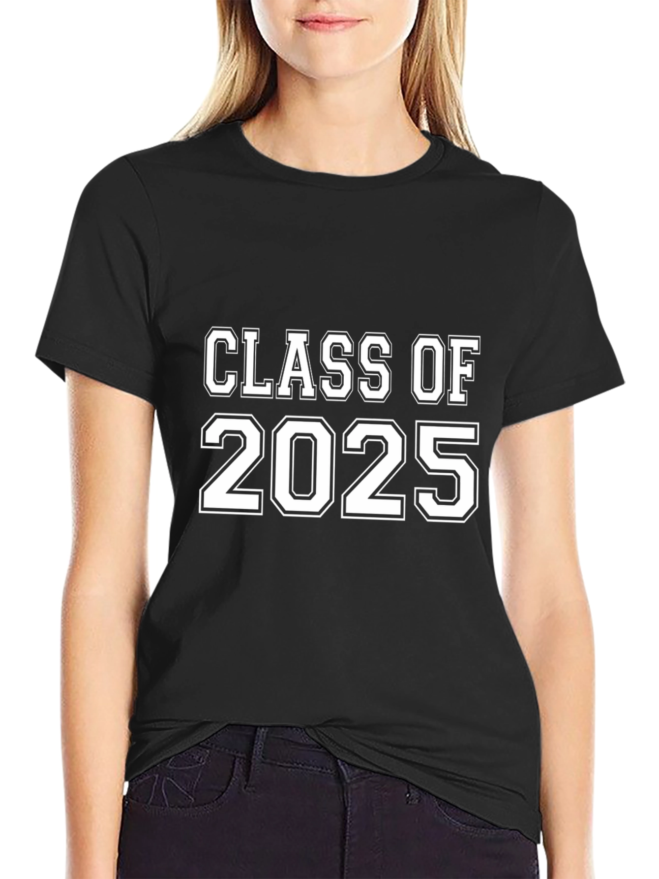 Class of 2025 Graduation T-Shirt - Black Cotton Tee