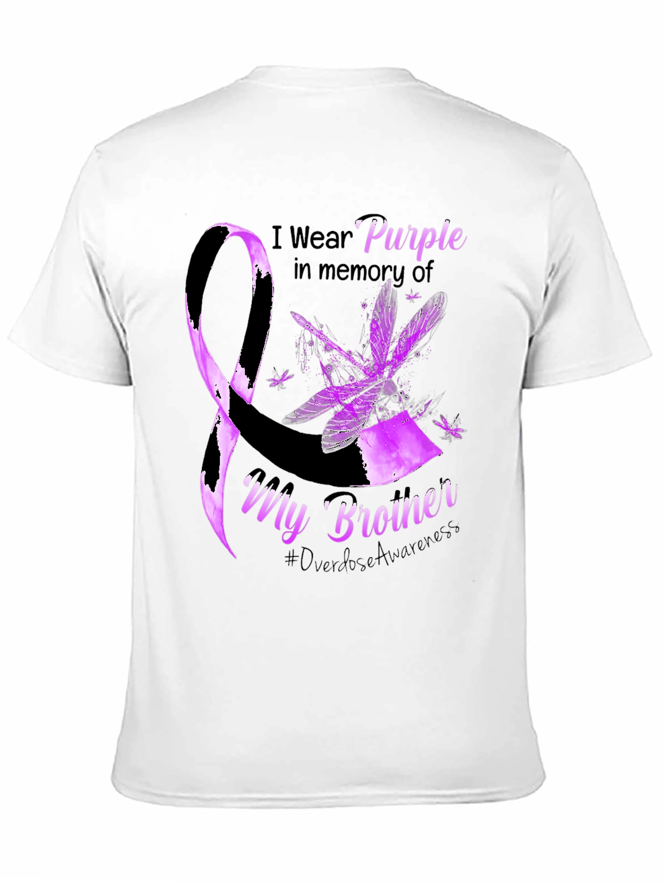 Purple Awareness Dragonfly T-Shirt