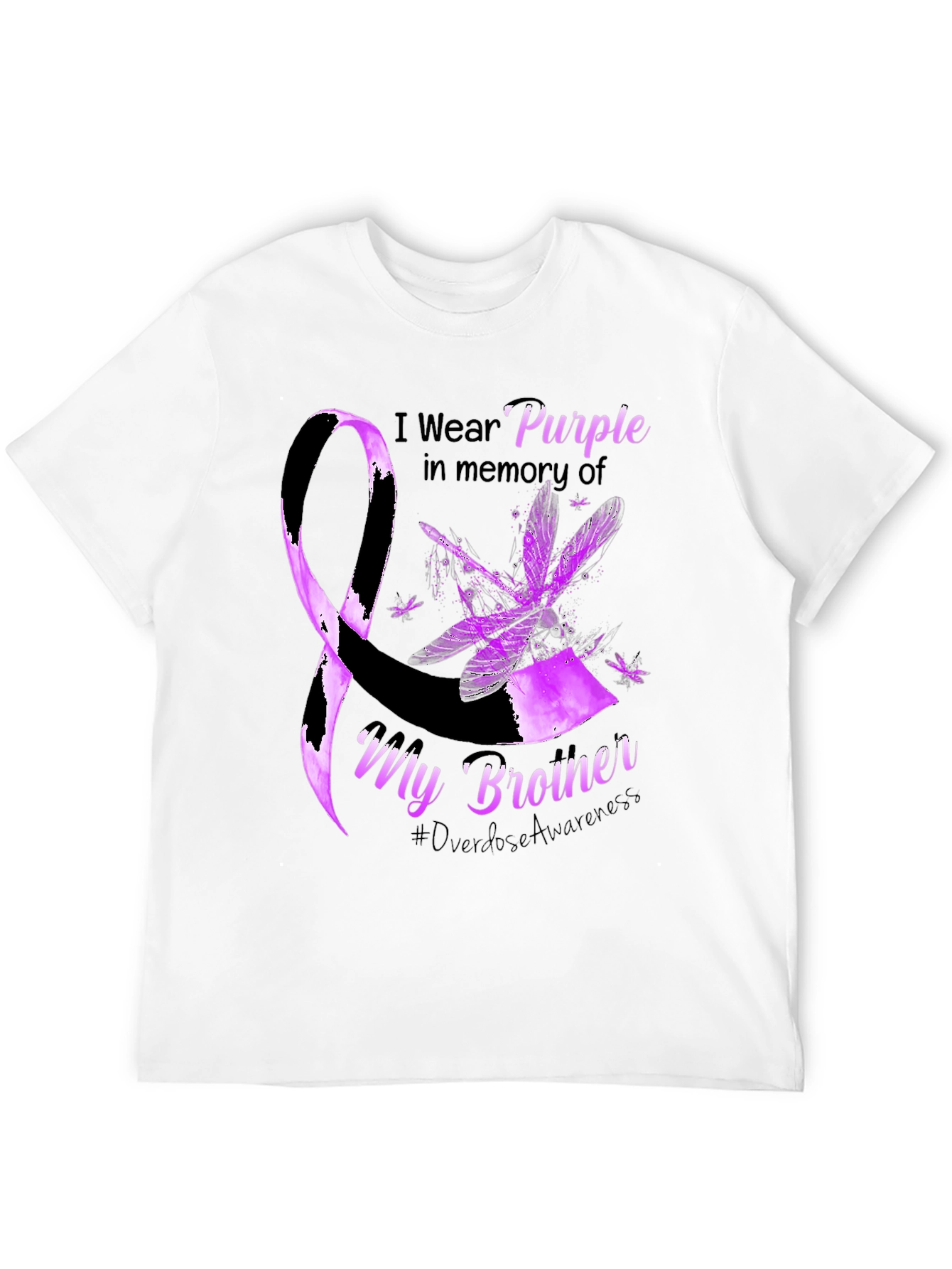 Purple Awareness Dragonfly T-Shirt