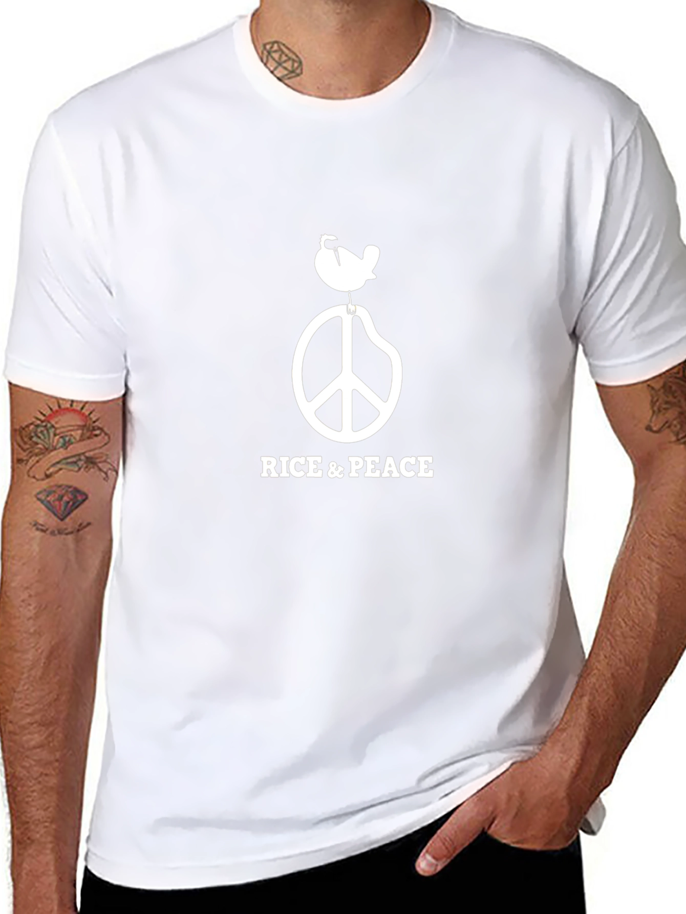 Rice & Peace Graphic Tee - Black