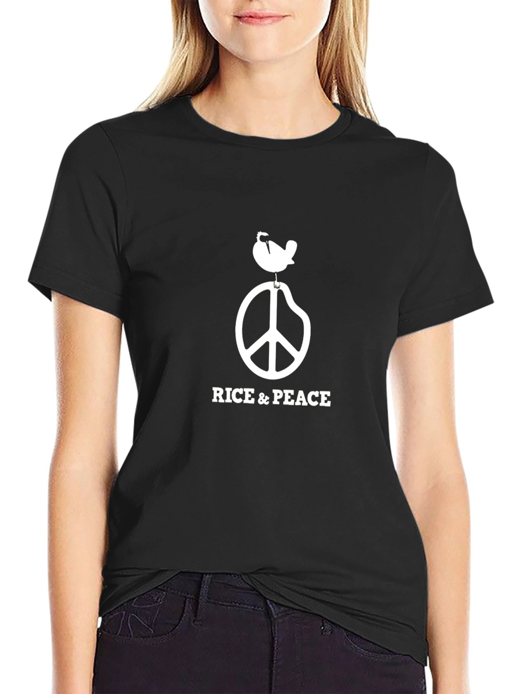 Rice & Peace Graphic Tee - Black